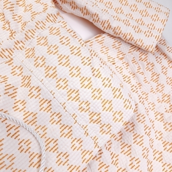 Sharagano Orange Cream Seersucker skirt Suit Size 8 - Picture 6 of 14